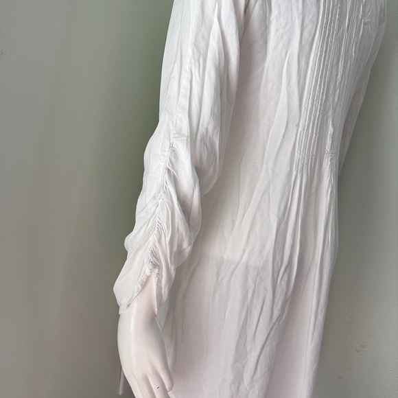 AREA STARS Rina Loose-Fit Asymmetric-Hem White Dress Size Small NEW - Picture 7 of 12